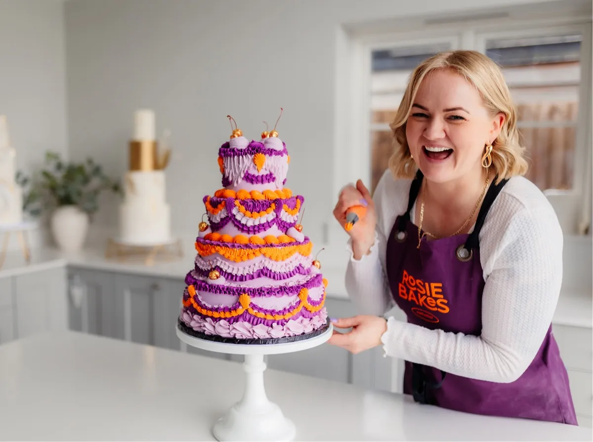 Rosie Bakes: bakery brand identity and celebration-cake photography